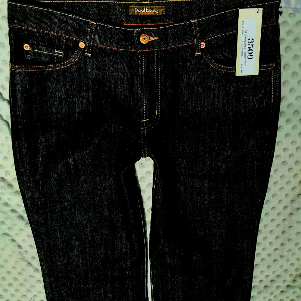 David Kahn Jeans Size 14/32 3500 Dark Boot Cut NWT - Picture 5 of 8